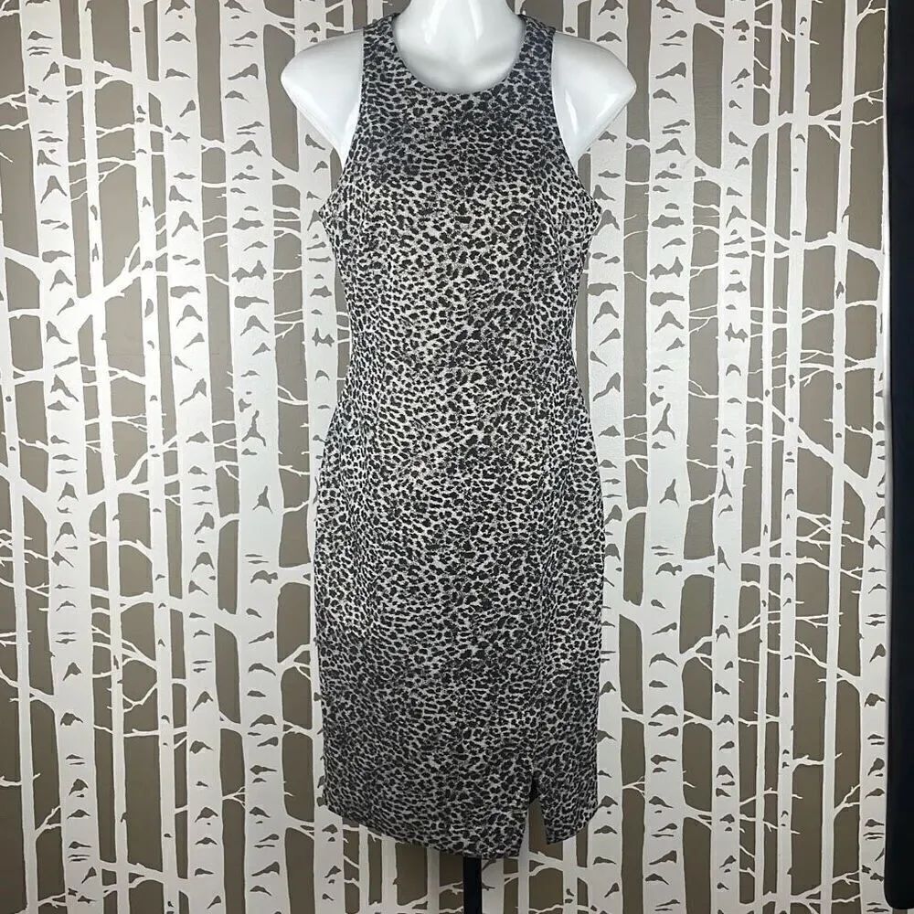 Banana Republic Leopard Print Tailored Performance Sheath Dress NEW 4